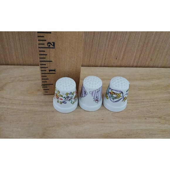 Muffy VanderBear Collection The Sewing Lesson Thimbles Muffy Hoppy Fluffy - Picture 8 of 12